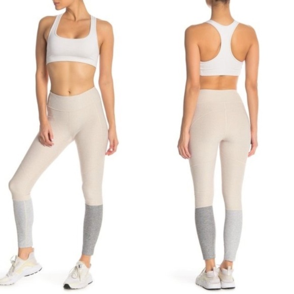 OUTDOOR VOICES leggings color block oatmeal dove - Picture 1 of 4
